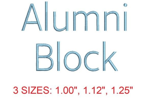 Alumni Block Embroidery Font: A Professional's Review