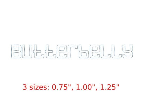 Butterbelly Bean Stitch Outline Font