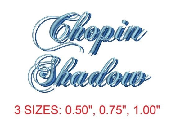 Chopin Shadow Embroidery Font: A Stylish Addition