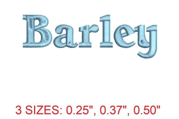 Elegant Barley Embroidery Font for Handmade Gifts