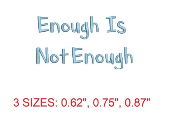 Enough is Not Enough: A Bold Embroidery Font