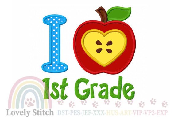 First Grade Embroidery: A Charming Back to School Design