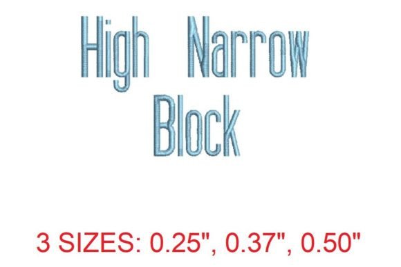 High Narrow Block Embroidery Font Review