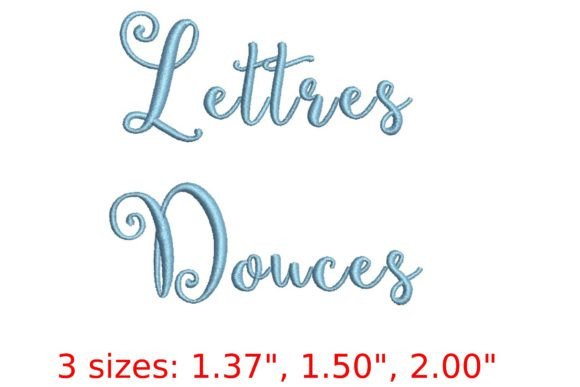 Lettres Douces Font: A Delicate Touch for Seasonal Embroidery