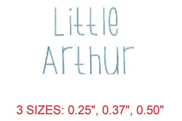 Little Arthur Embroidery Font: A Whimsical Choice