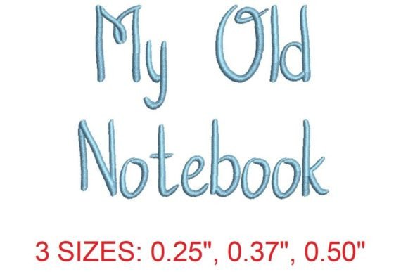 My Old Notebook Embroidery Font: A Nostalgic Touch