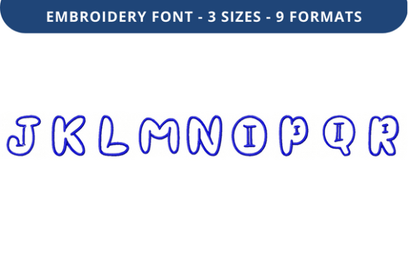 Pop That Bubble Font J to R: A Charming Embroidery Choice