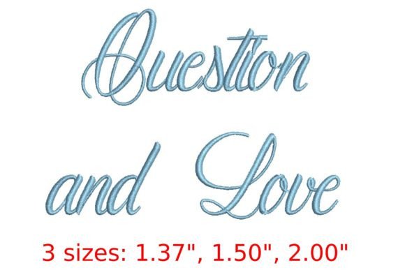 Question and Love Embroidery Font Review