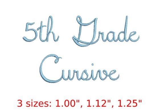 Review: 5th Grade Cursive Embroidery Font
