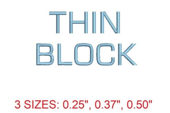 Review: Thin Block Embroidery Font for Seasonal Designs