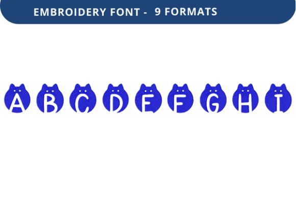 Skulls and Kitties Font a to I: A Unique Embroidery Choice