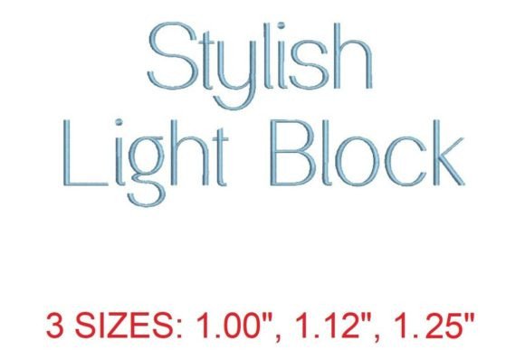 Stylish Light Block Embroidery Font Review